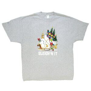New Grinch Who Stole Christmas T Shirt SLEIGH'N IT Holiday Novelty 2XLT Big Tall